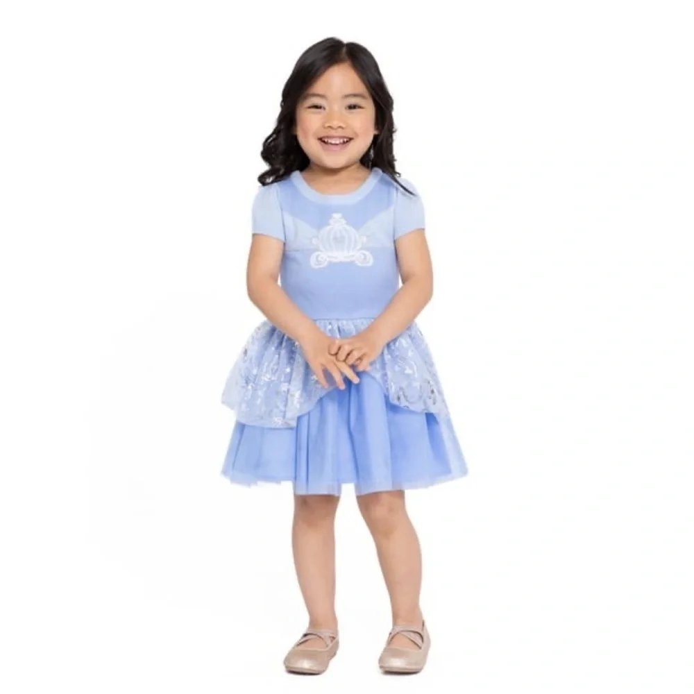 New Disney Cinderella Sweater Costume Dress Girls 3T Tulle Princess Halloween